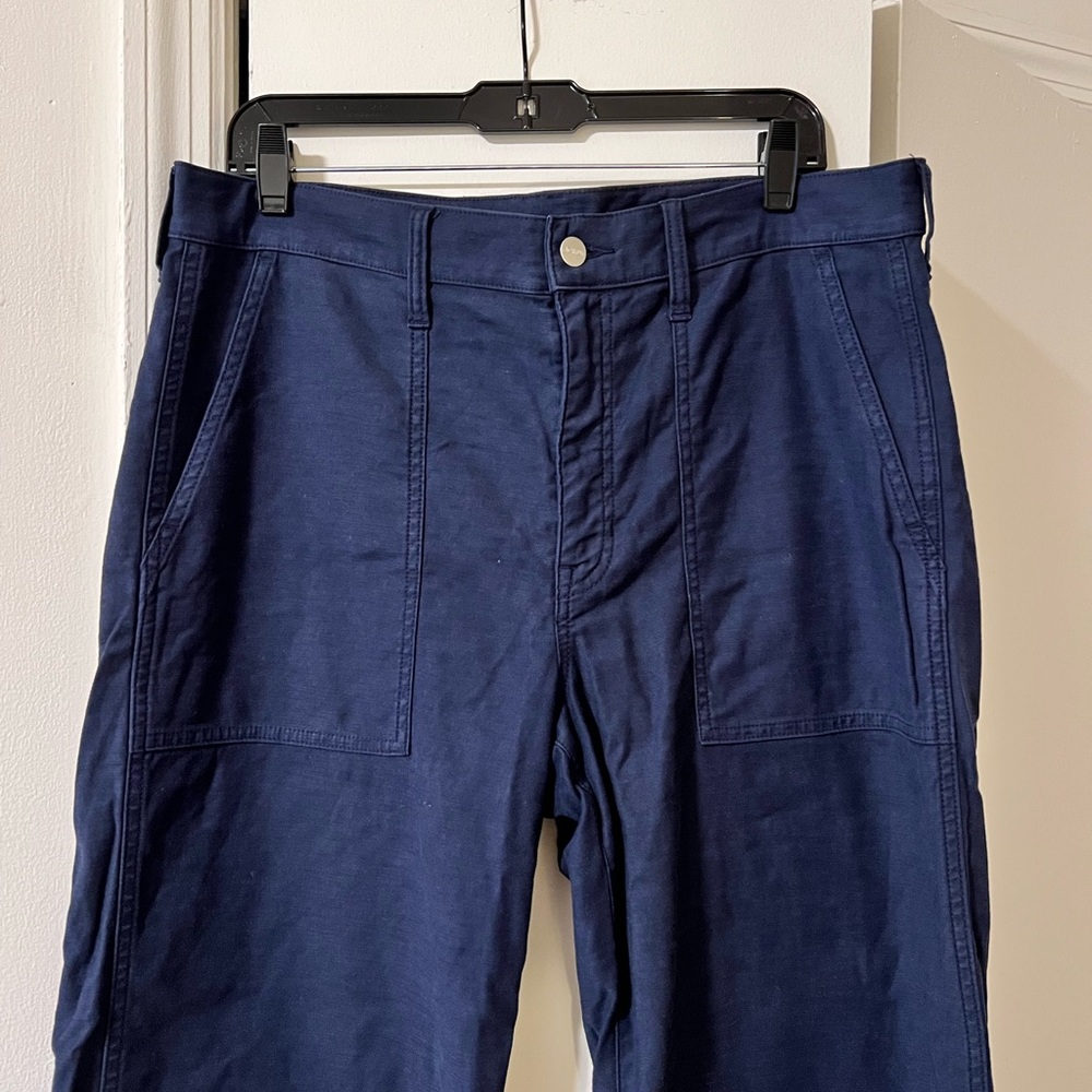 J. Crew navy cotton Camp-pocket wide-leg pant